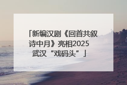 新编汉剧《回首共叙诗中月》亮相2025武汉“戏码头”